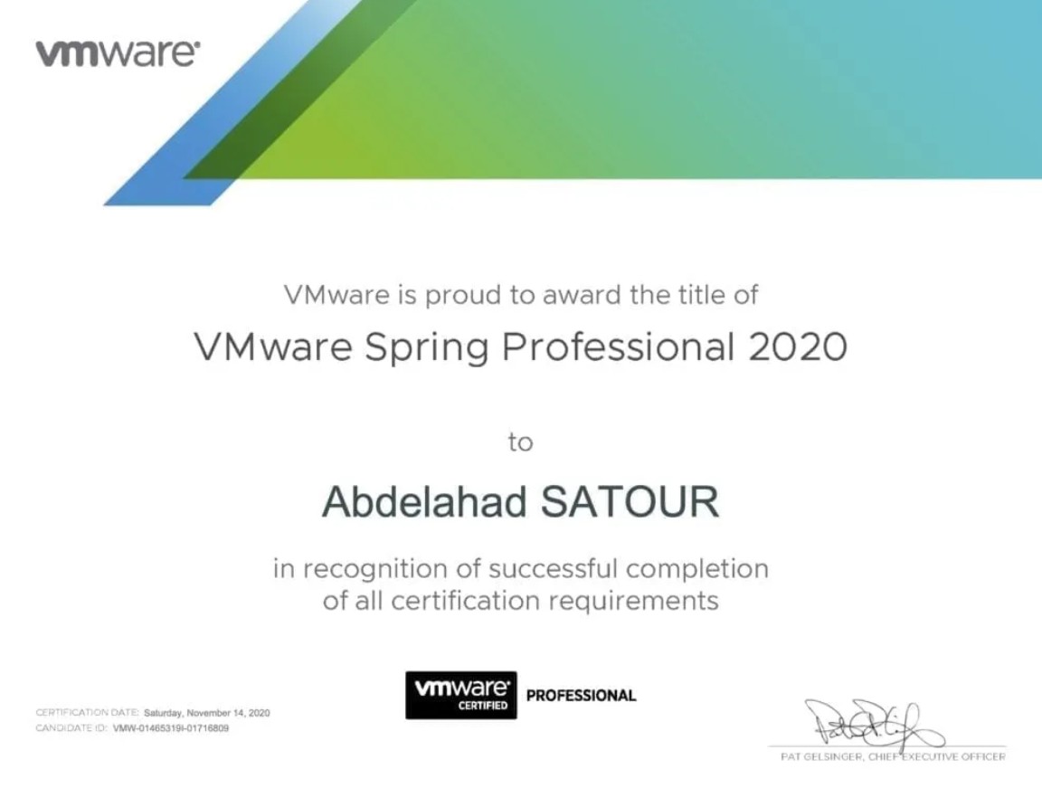 VMware Spring Professional — Spring Certified Professional (Pivotal Spring Professional v5.0)